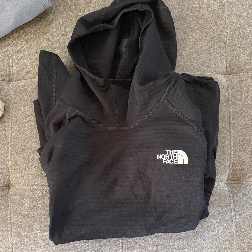 The North Face Black Pullover Hoodie with White Logo